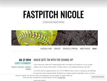 Tablet Screenshot of fastpitchnicole.com